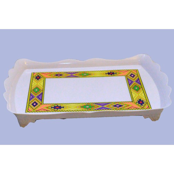 Traditional ceramic coffee tray